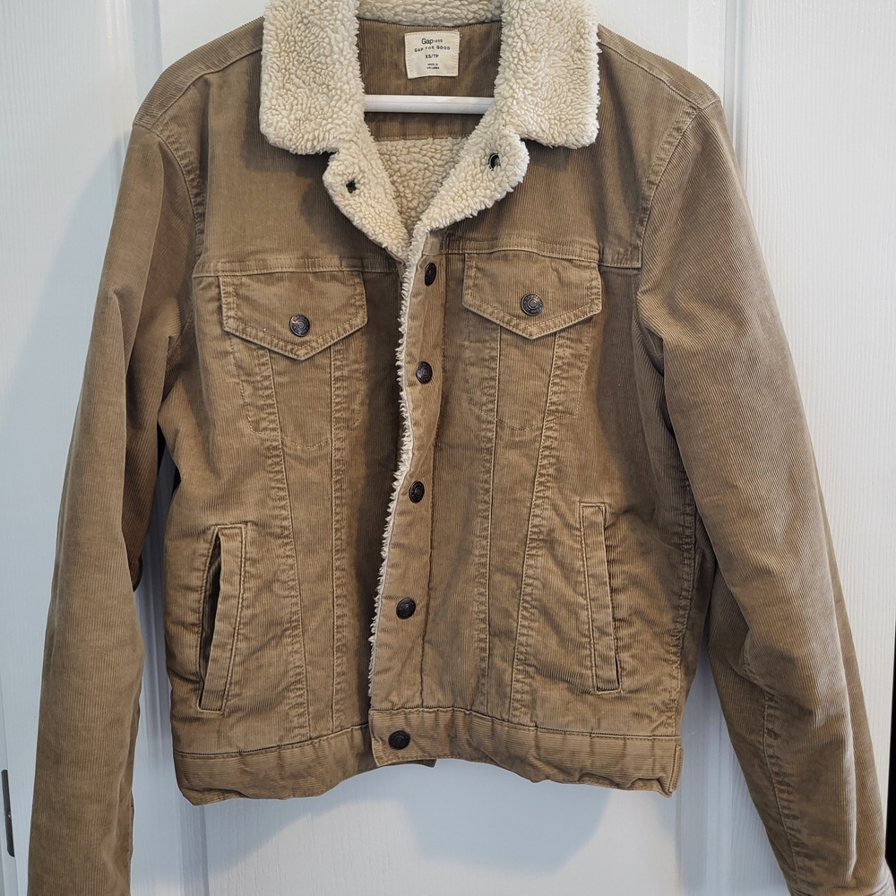 GAP Tan Sherpa Collar Field Jacket